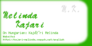 melinda kajari business card